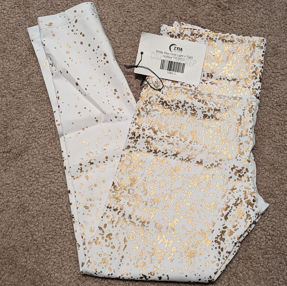 Zyia White Stay Gold light n tight size 2